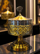 3-Piece Luxury Gold-Trim Decorative Glass Jar Set – Perfect for Home Styling & Table Decor