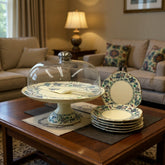 Royal Albert–Inspired 9-Pcs Bone China Cake Set | Floral Elegance with Dome