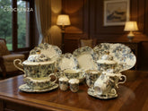Imported Premium 75 Pcs Dinner Set for 8-persons Serving - Inspired by Royal Albert England