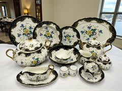 Luxury Bone China Royal Albert style 75 Pcs Dinner Set - 8 Person Serving