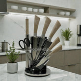 Bass Professional 8-Piece High-Carbon Stainless Steel Knife Set with Stand