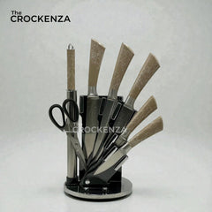 Bass Professional 8-Piece High-Carbon Stainless Steel Knife Set with Stand