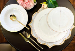 Luxury Johnson Bros Inspired 18-Piece Plate Set (White Collection) – Ideal for 6-Person Table Setting