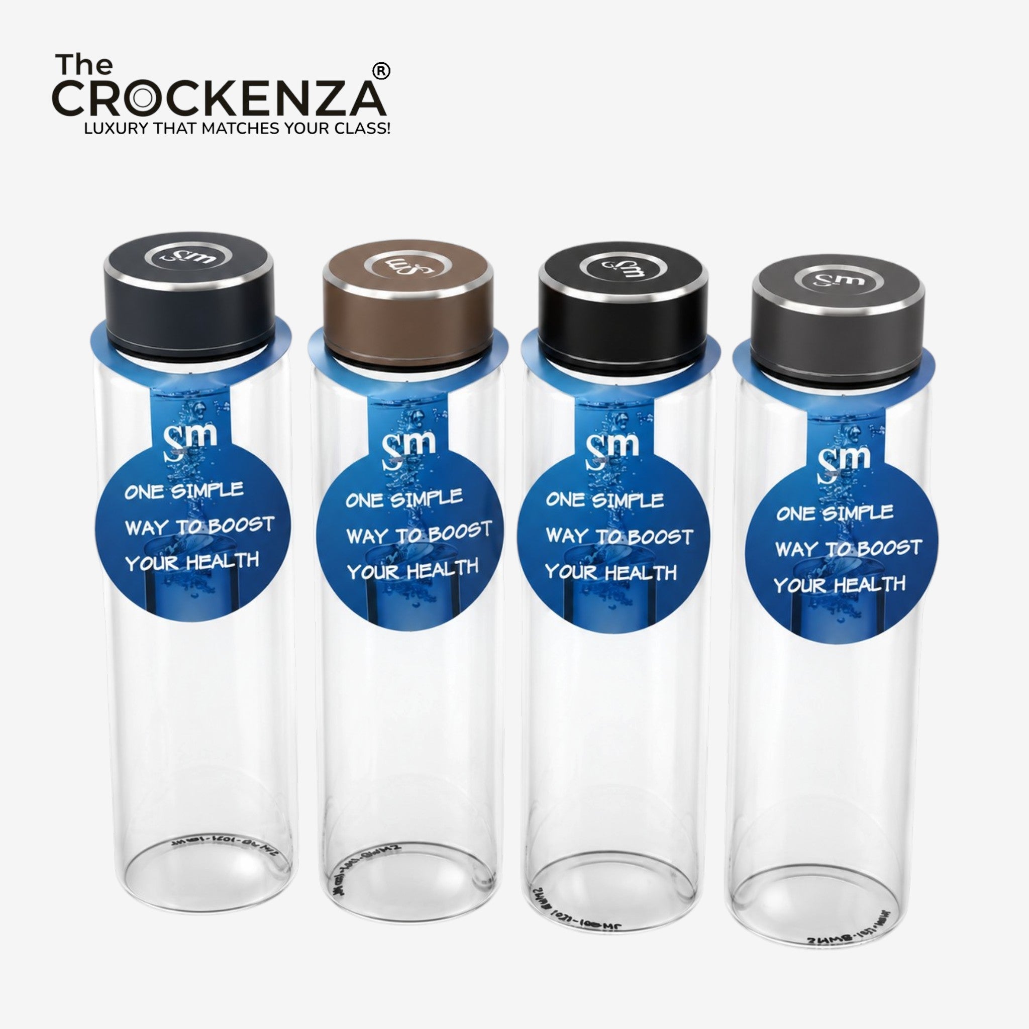 SM 1000ML Premium Clear Water Bottle – Stylish Reusable Everyday Hydration Bottle