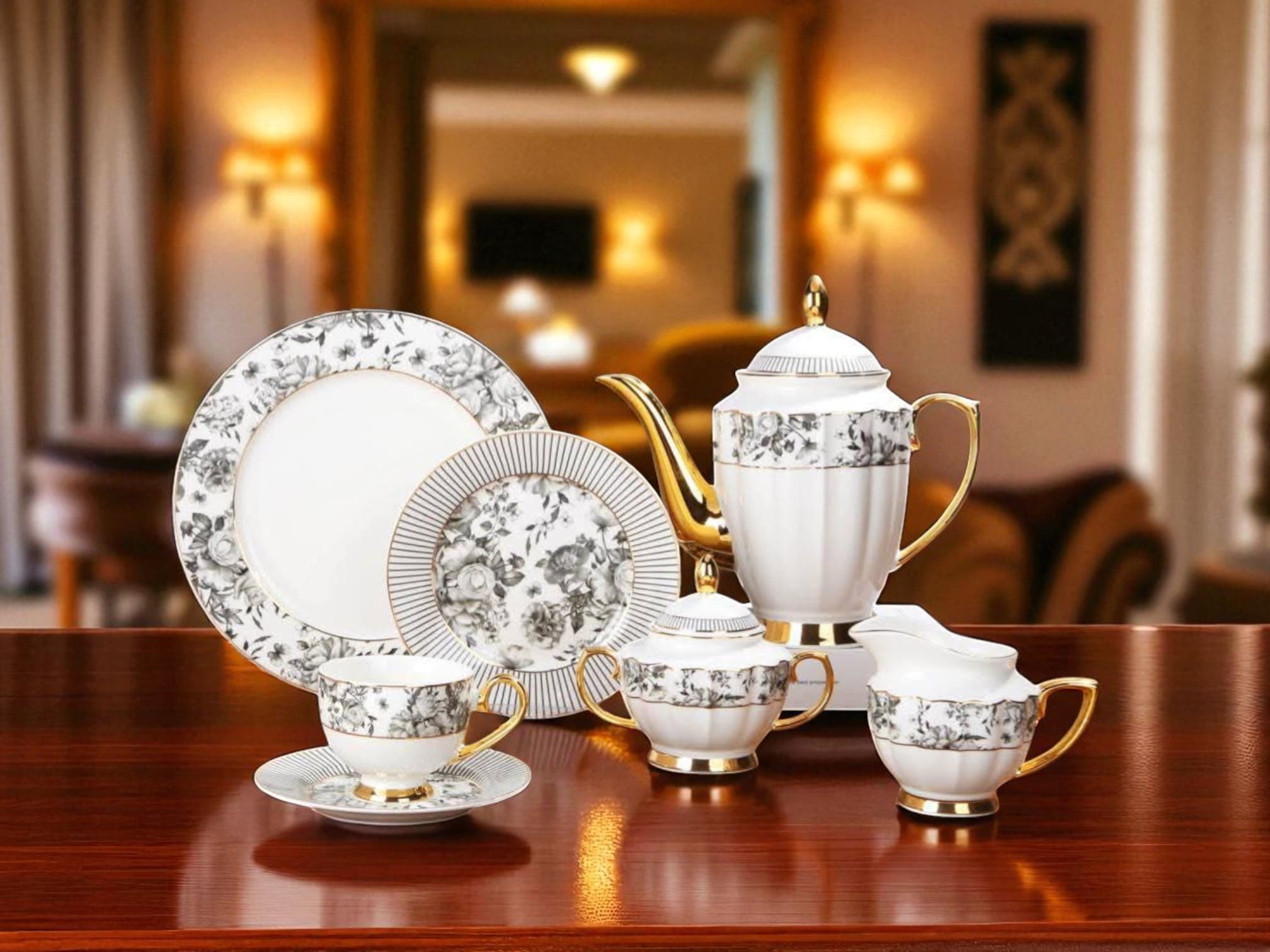 Luxury 24-Piece Tea Set – Perfect for Elegant Gatherings