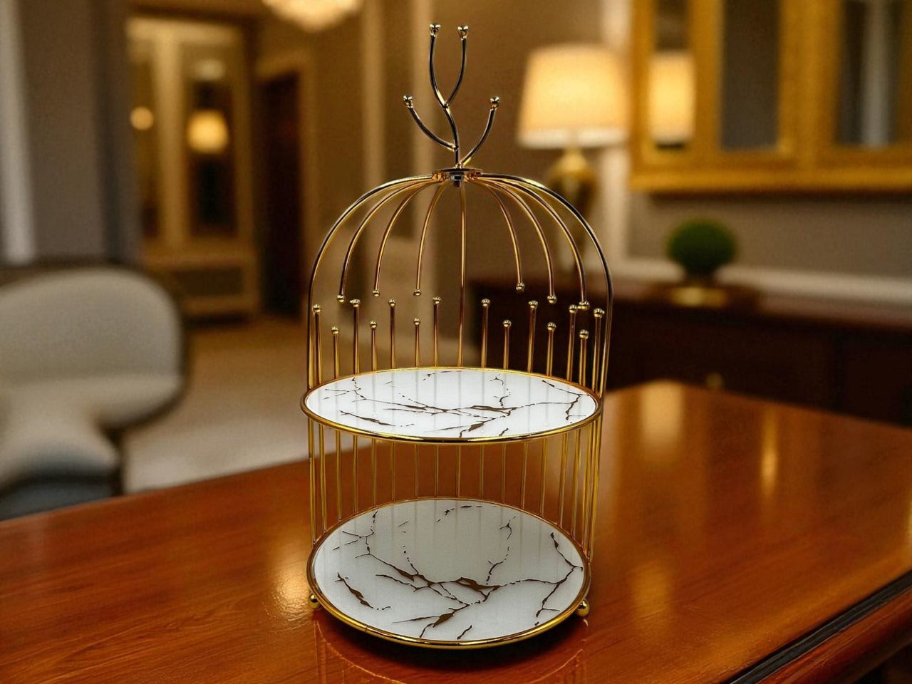 Gold Pastry Serving Stand – Elegant Dessert & Luxury Tableware