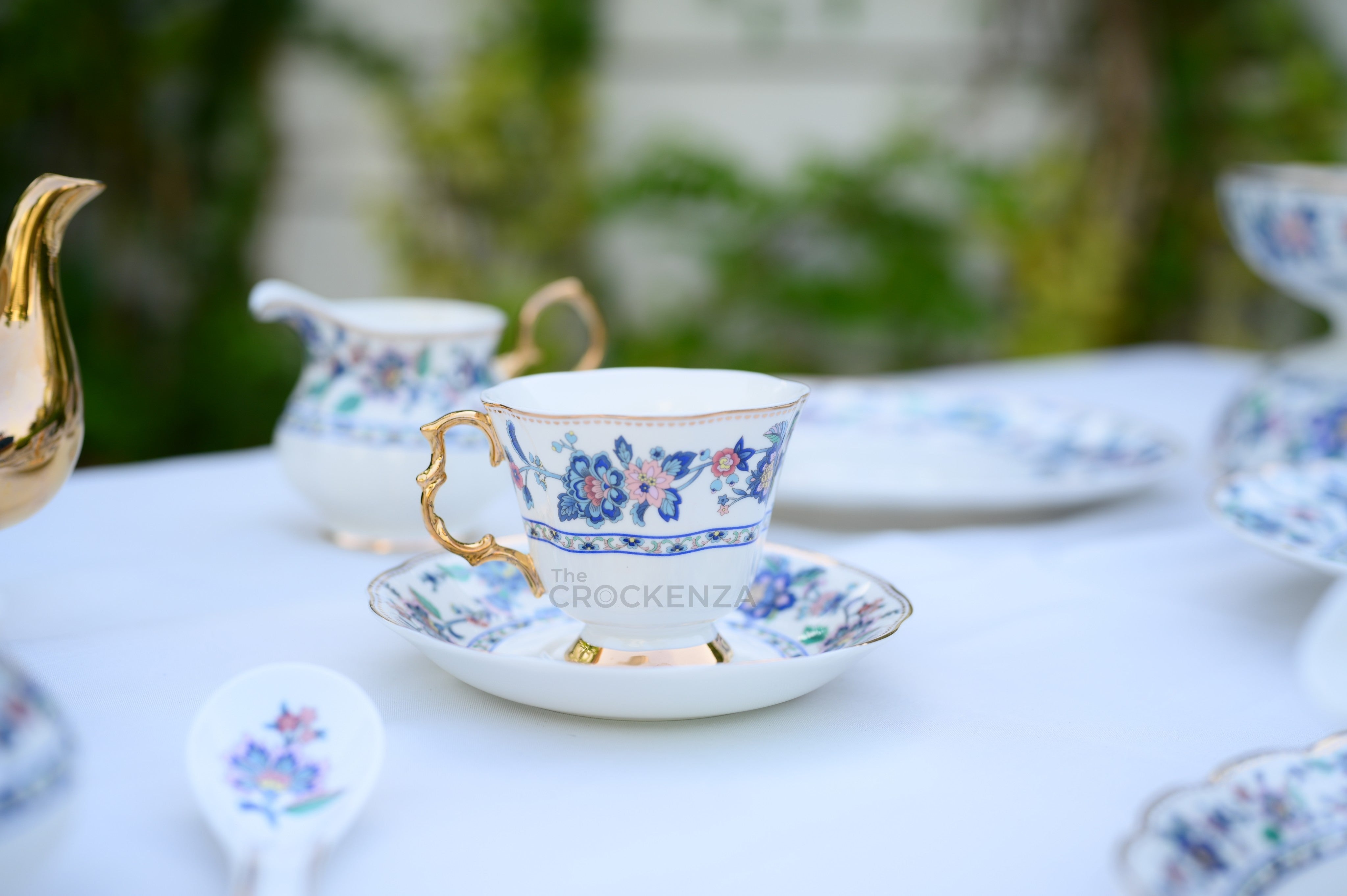 Premium Evergreen Royal Albert inspired 75 Pcs Dinner Set - Serves 8 Persons