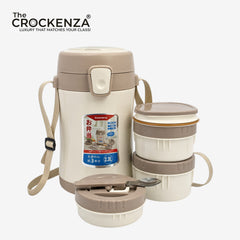 Siwendeng 2.3L Premium Insulated Lunch Box Set with 3 Food Containers, Spoon & Carry Strap