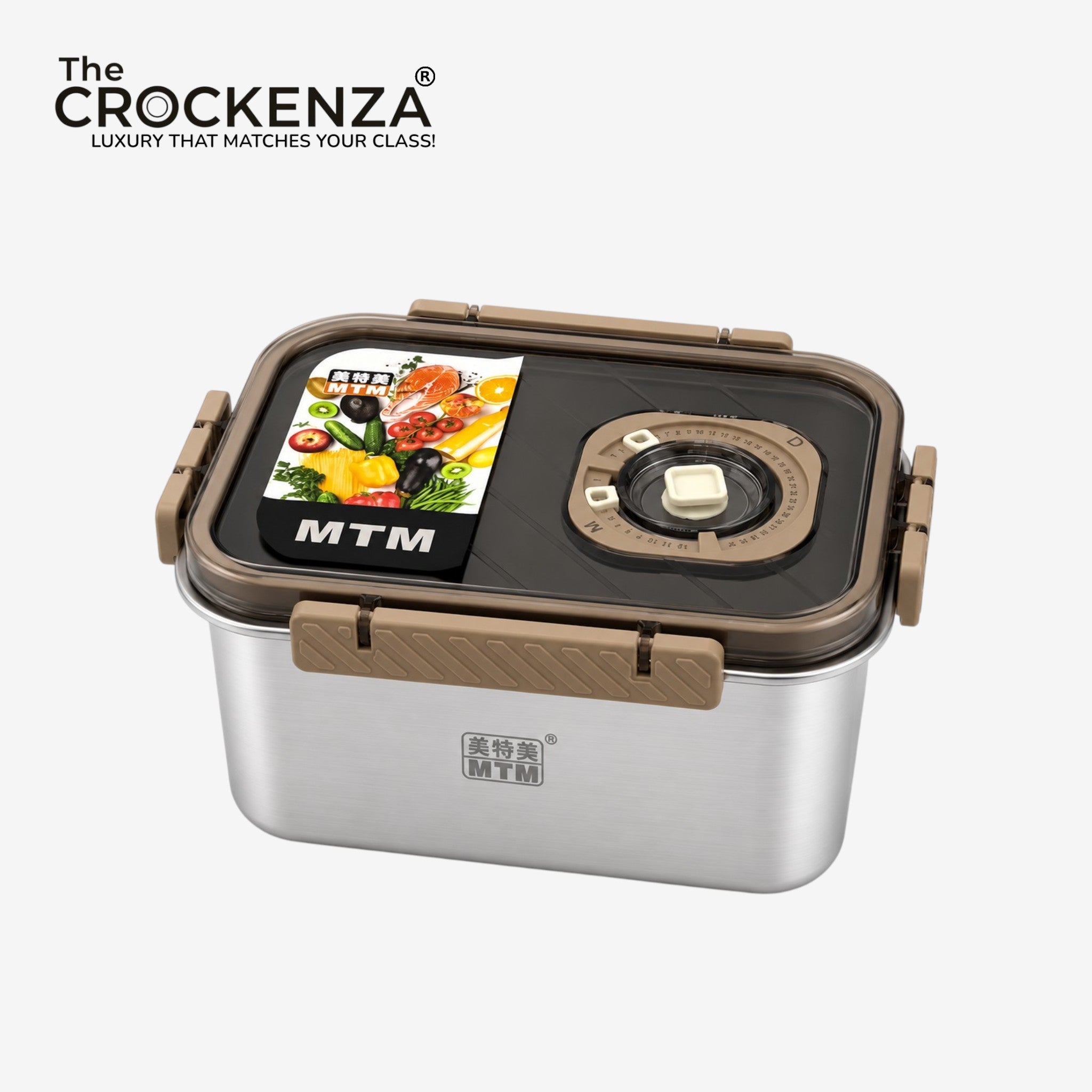 MTM Premium Stainless Steel Lunch Box with Airtight Lock & Vent Valve – 680ML / 1.2L / 1.5L