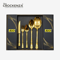AYD 52-Piece Luxury Stainless Steel Cutlery Set – Gold