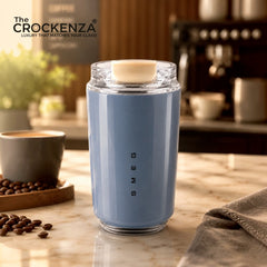 SMEG Style Premium Stainless Steel Travel Tumbler – Leak-Proof Coffee Cup with Clear Lid |  320ML