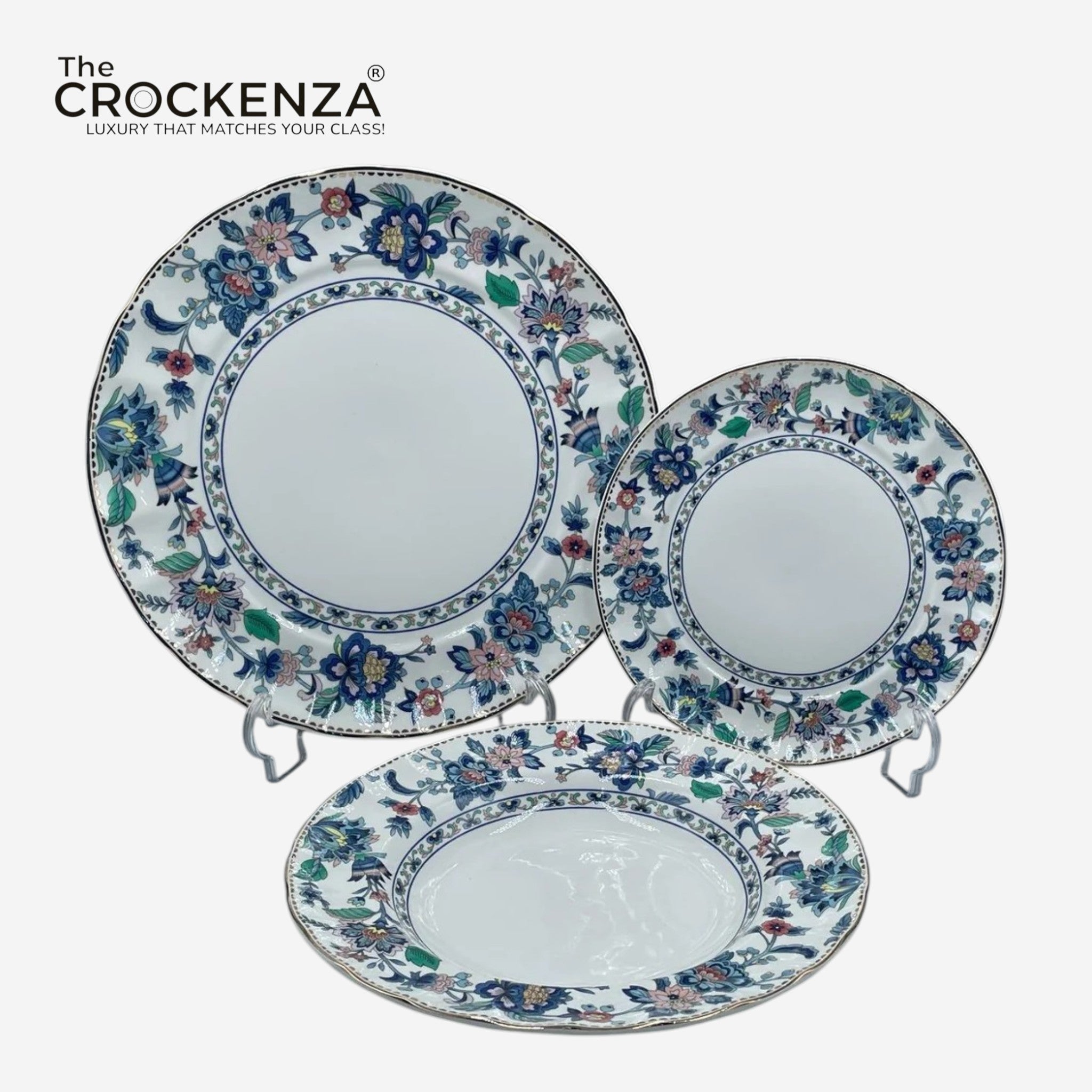Luxury Royal Albert Inspired 18-Piece Floral Plate Set – Ideal for 6-Person Table Setting