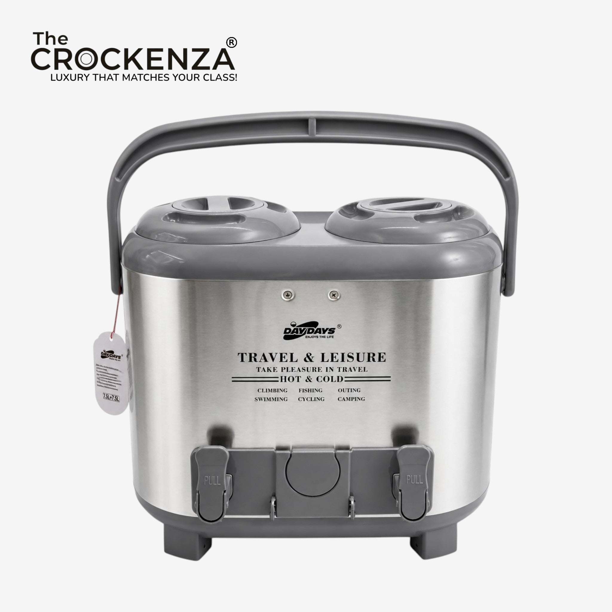 Days N Days 15L Dual Compartment Hot & Cold Insulated Water Cooler – 7.5L + 7.5L