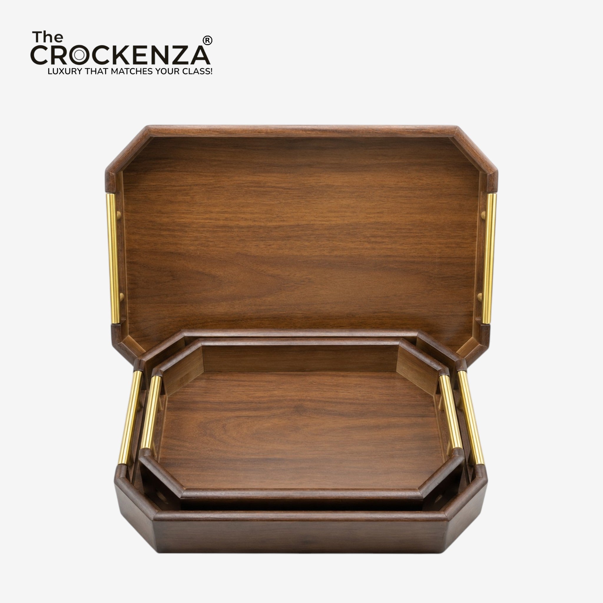 3-Piece Wooden Serving Tray Set with Handles – Premium Solid Wood Decorative & Breakfast Trays for Home, Coffee Table & Kitchen (Copy) (Copy) (Copy)