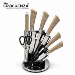 Bass Professional 8-Piece High-Carbon Stainless Steel Knife Set with Stand