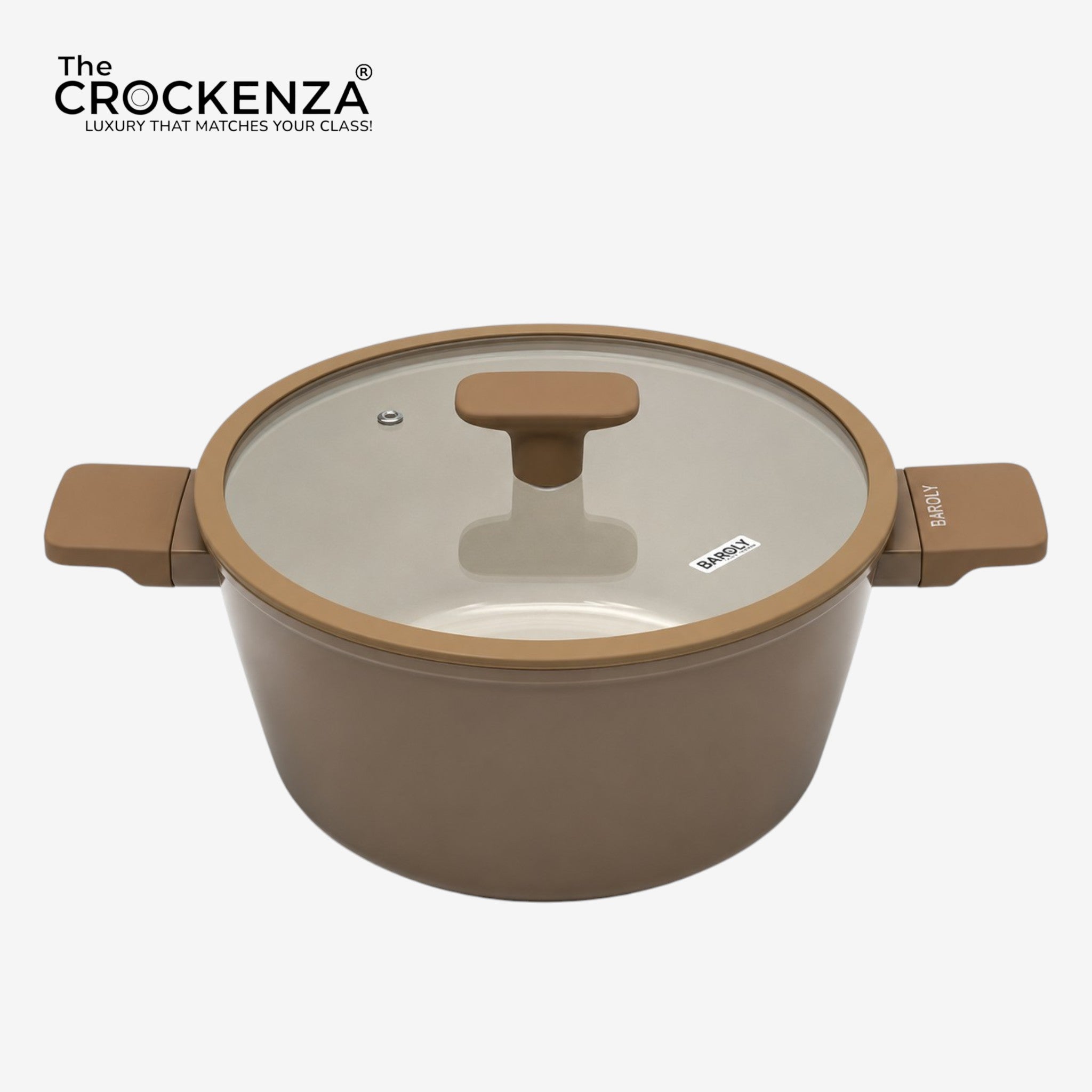 Luxury Baroly Non-Stick Casserole with Glass Lid | Induction Compatible | 26CM & 28CM