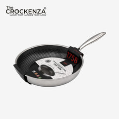 OSFE 28CM Tri-Ply Stainless Steel Frying Pan – Premium Patterned Fry Pan