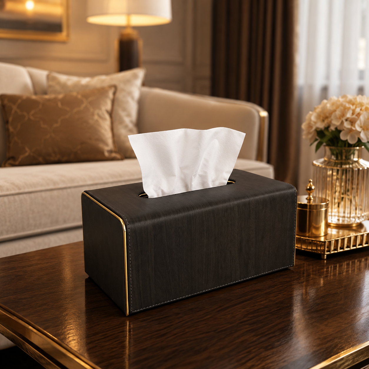 Elite Luxe Tissue Box Cover – Premium Designer Décor for Home, Office & Car