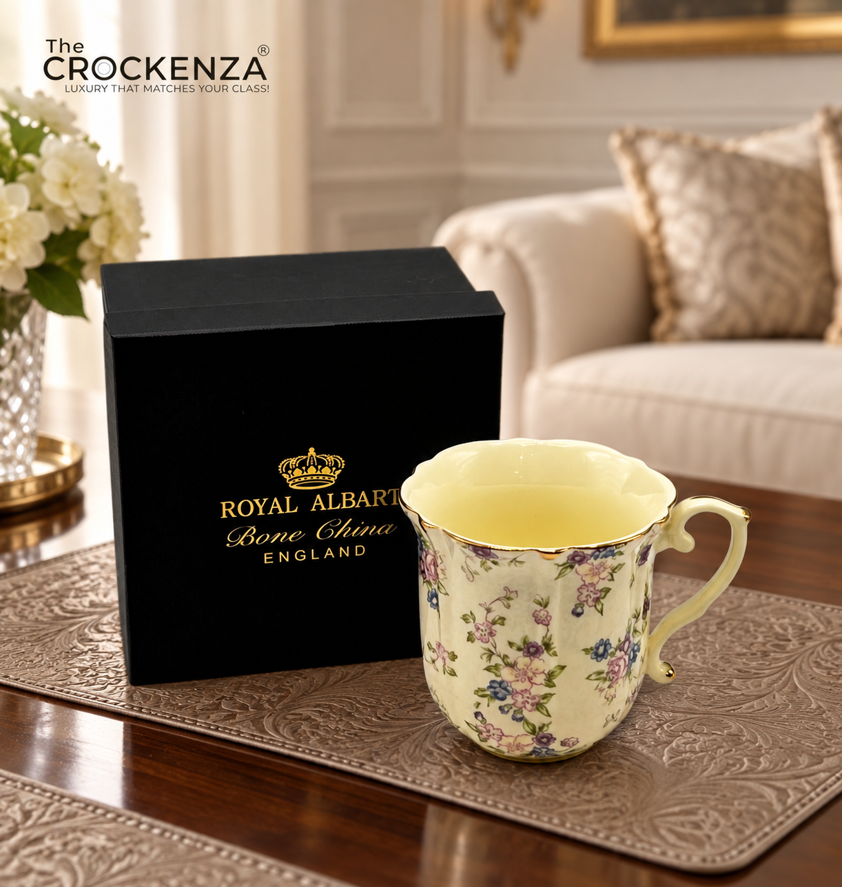 Royal Albert-Inspired Luxury Floral Mug – Single Piece