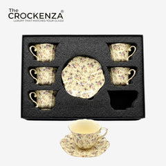 Luxury 12 Pcs Floral Cup & Saucer Set
