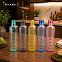 750ML & 1000ML Motivational Water Bottle with Time Marker – Transparent Reusable Hydration Bottle