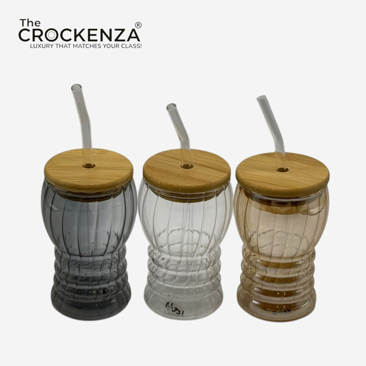 Luxury Glass Sipper with Bamboo Lid & Reusable Glass Straw