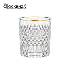 Luxury Gold Rim Drinking Glass Set – 6 Piece Decorative Juice & Water Tumblers
