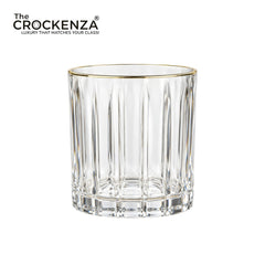 Luxury Gold Rim Drinking Glass Set – 6 Piece Decorative Juice & Water Tumblers