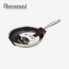 OSFE 22cm Tri-Ply Stainless Steel Fry Pan – Premium Patterned Cooking Pan