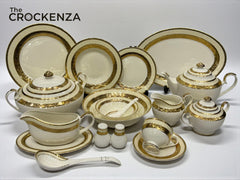Imported Yamasen Japan–Inspired Luxury Gold-Plated Dining Set – Premium 75 & 103 Piece Collections for 8 and 12 Persons Servng