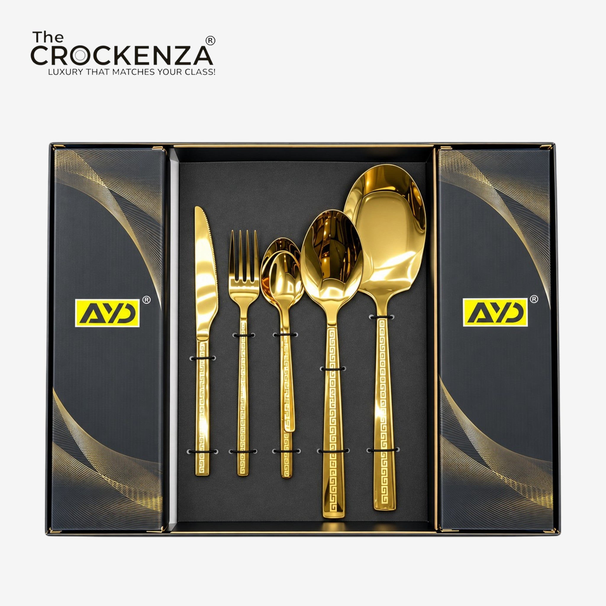 AYD 52-Piece Luxury Stainless Steel Cutlery Set – Gold
