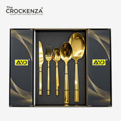 AYD 52-Piece Luxury Stainless Steel Cutlery Set – Gold