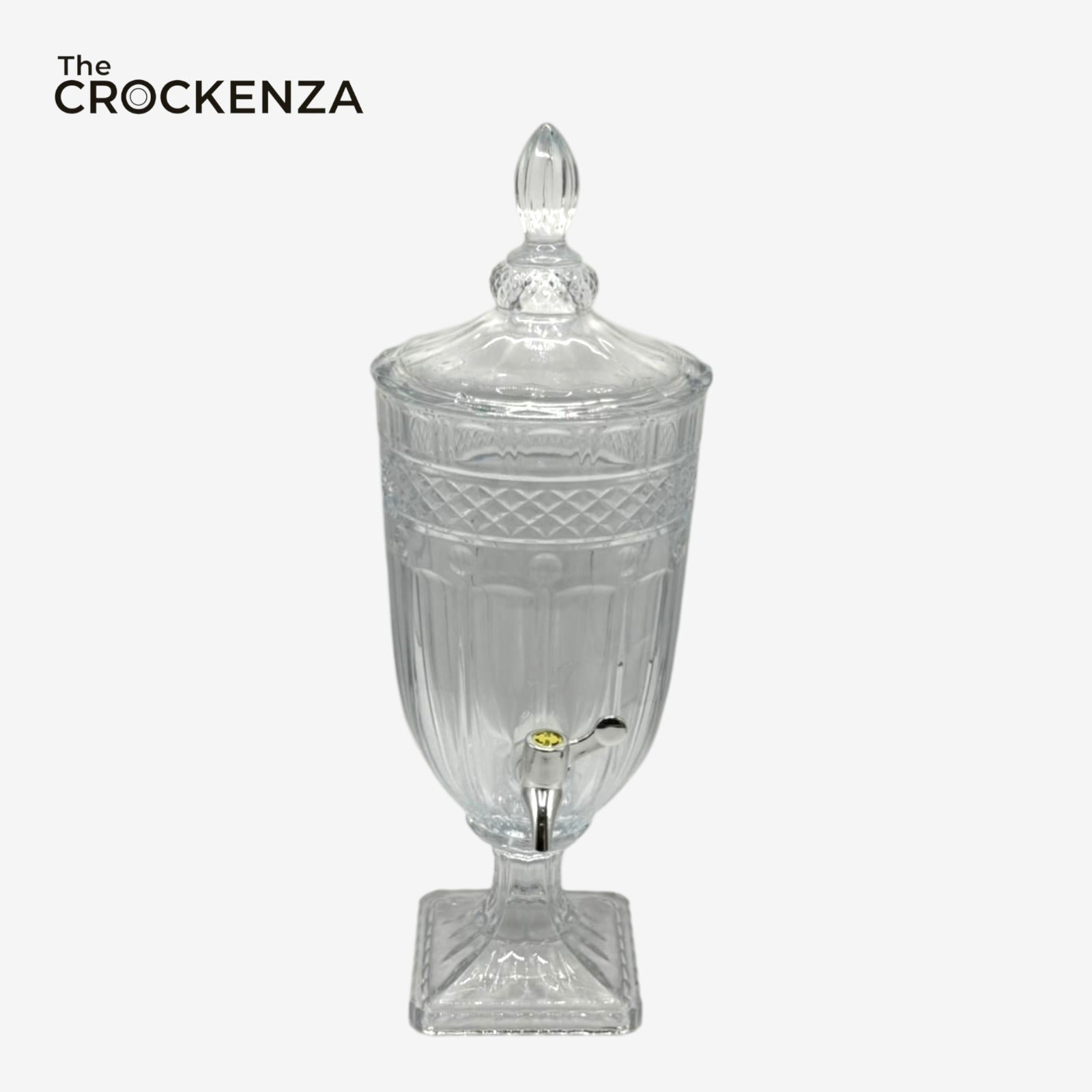 Luxury Crystal Glass Beverage Dispenser with Tap – Premium Drink Dispenser