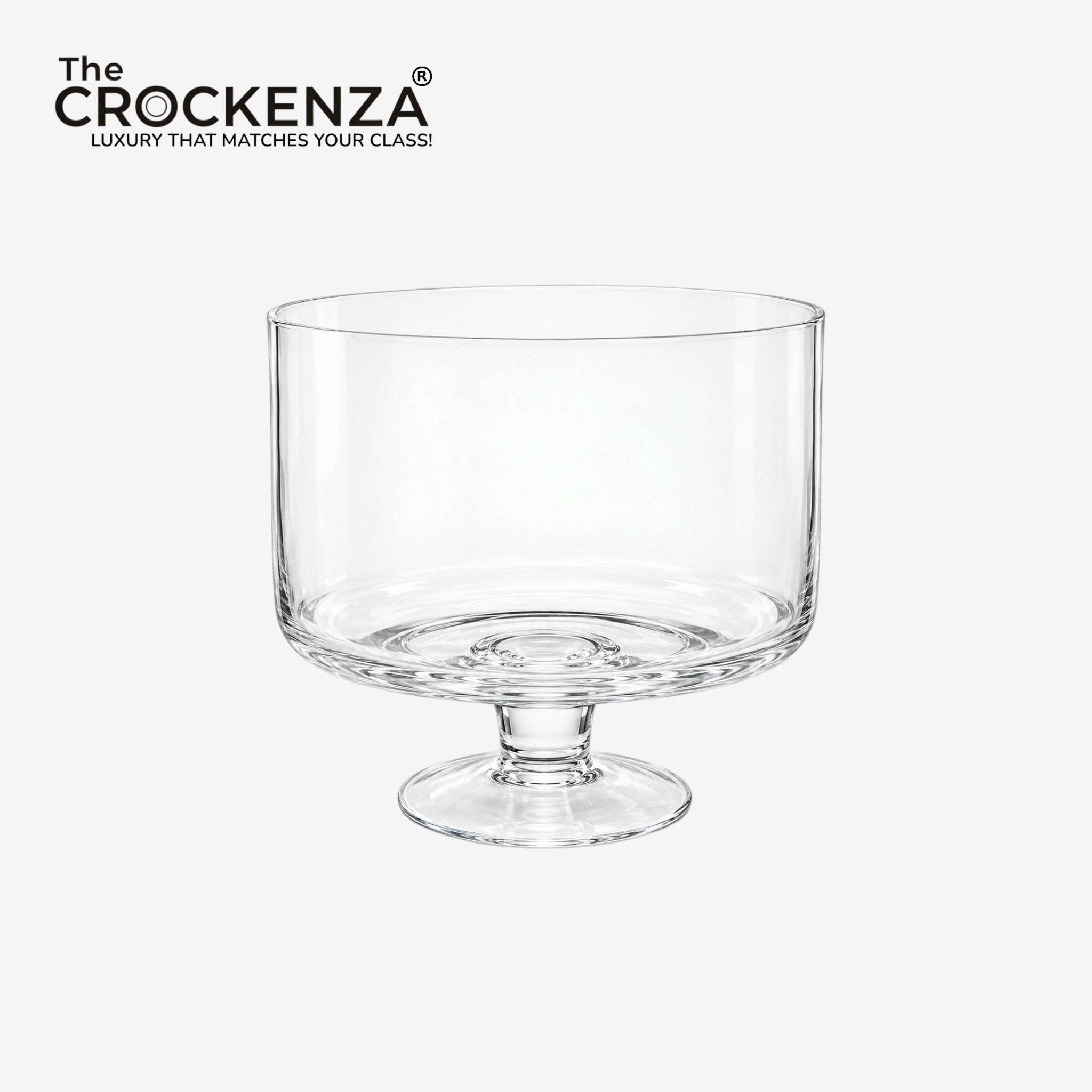 3-Liter Elegant Glass Trifle Bowl with Pedestal Base – Large Crystal-Clear Serving Dish for Desserts, Fruits, & Layered Cakes