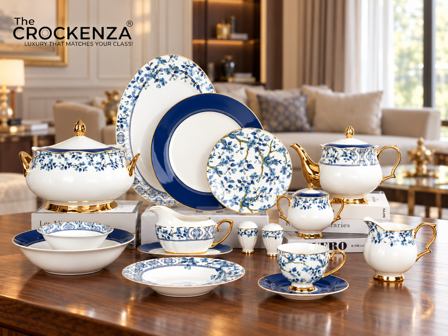 Imported Johnson Bros inspired Luxury Floral Dining Set - Available in two serving sizes