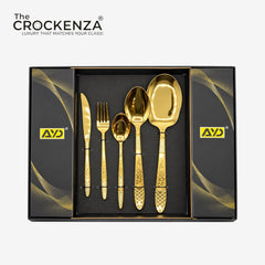 AYD 52-Piece Luxury Stainless Steel Cutlery Set – Gold