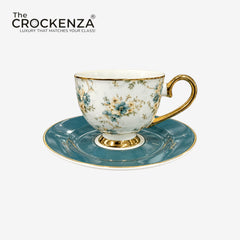 Johnson Bros Inspired 12-Piece Floral Cups & Saucers Set –Elegant for Home, Guests & Gifting