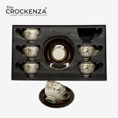 Johnson Bros Inspired 12-Piece Floral Cups & Saucers Set –Elegant for Home, Guests & Gifting