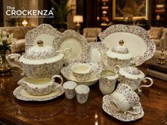 Imported Premium 75 Pcs Dinner Set for 8-persons Serving - Inspired by Royal Albert England