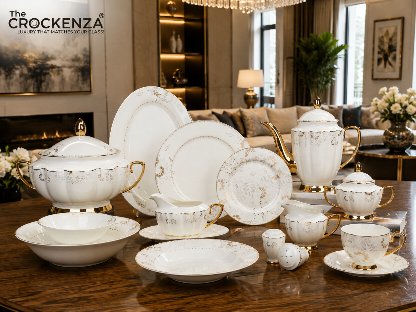 Imported Johnson Bros inspired Luxury Floral Dining Set - Available in two serving sizes