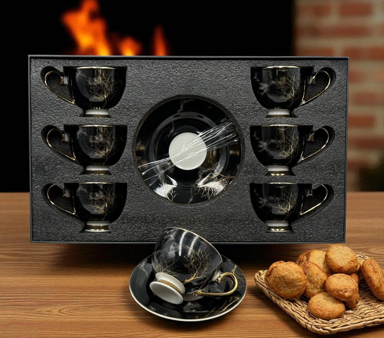 Savor & Serve – Luxury Cups & Saucers 12 (Pcs)