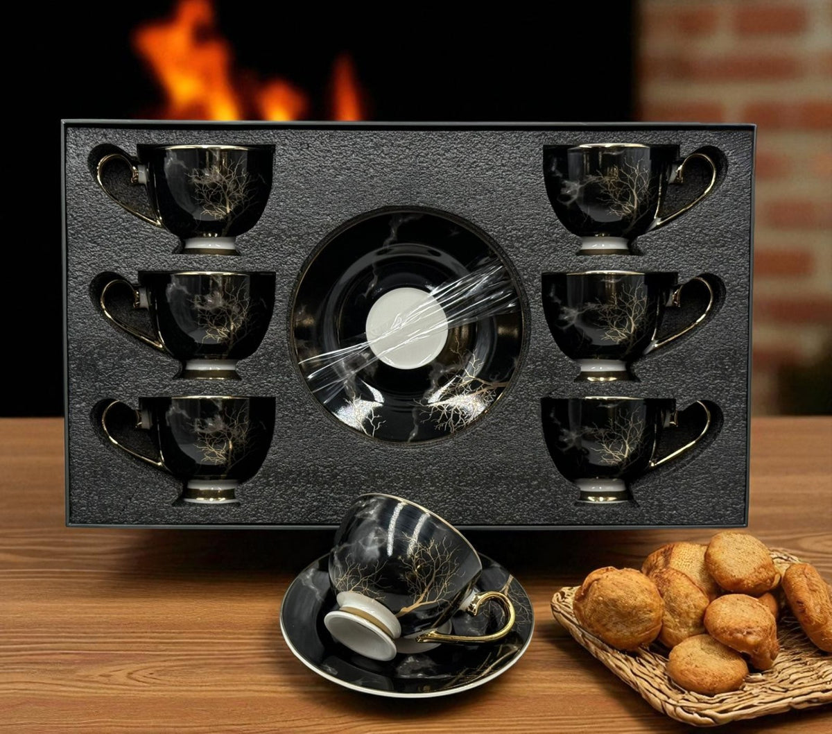 Johnson Bros Savor & Serve – Luxury Cups & Saucers Bone China 12 (Pcs)