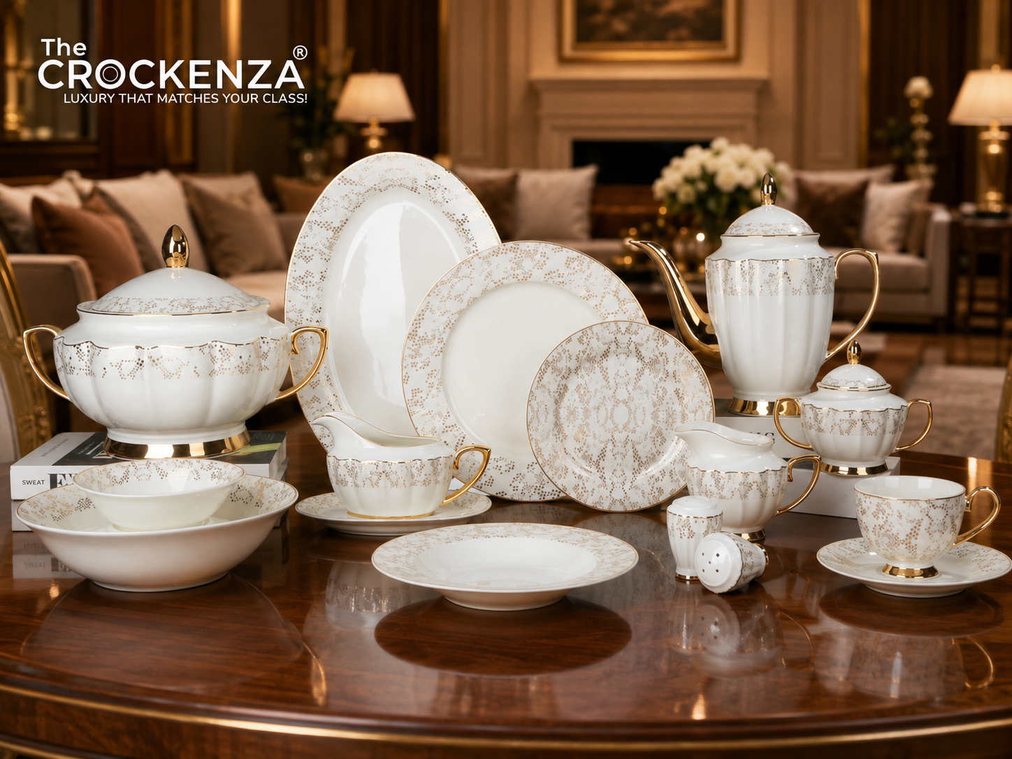 Imported Johnson Bros inspired Luxury Floral Dining Set - Available in two serving sizes