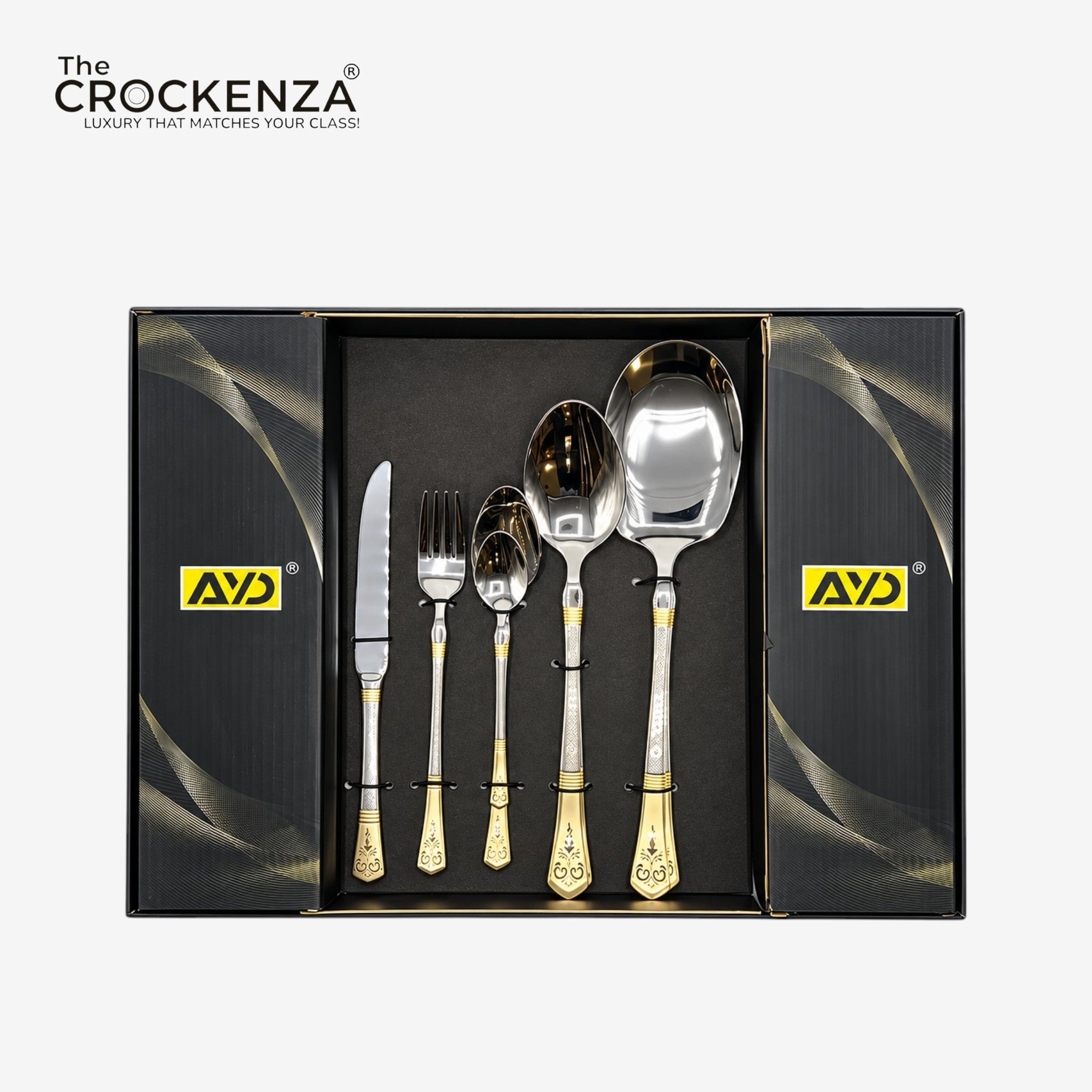 AYD 52-Piece Luxury Stainless Steel Cutlery Set – SIlver
