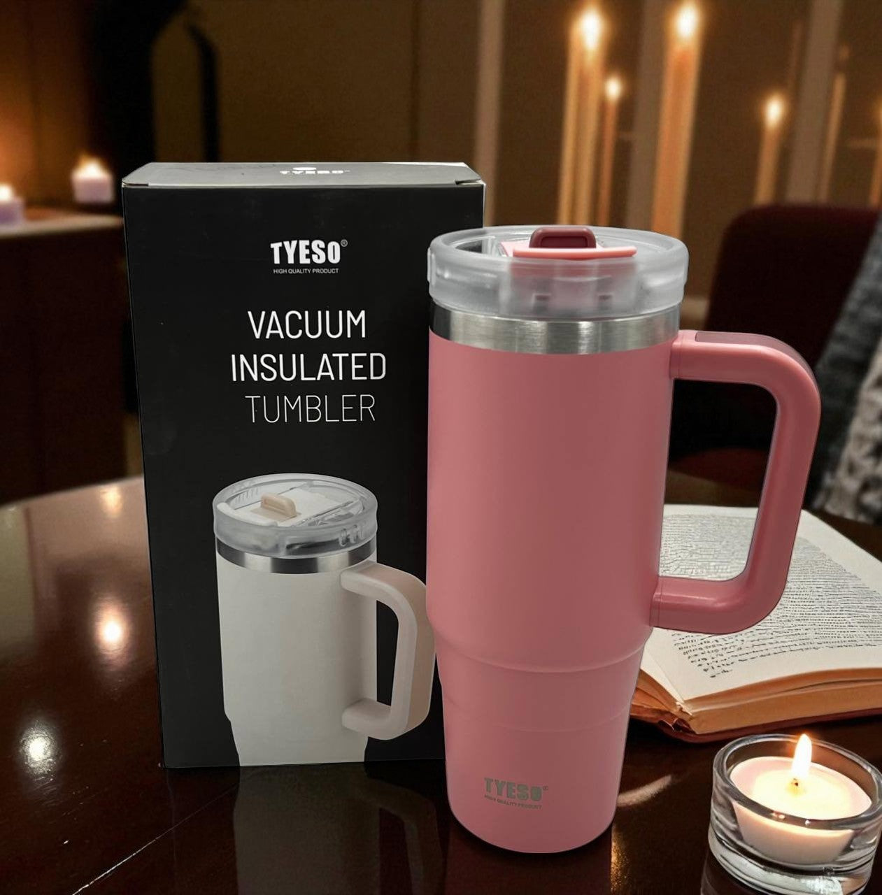 Pretty in Pink – TYESO Handle Tumbler for Girls Who Sip in Style