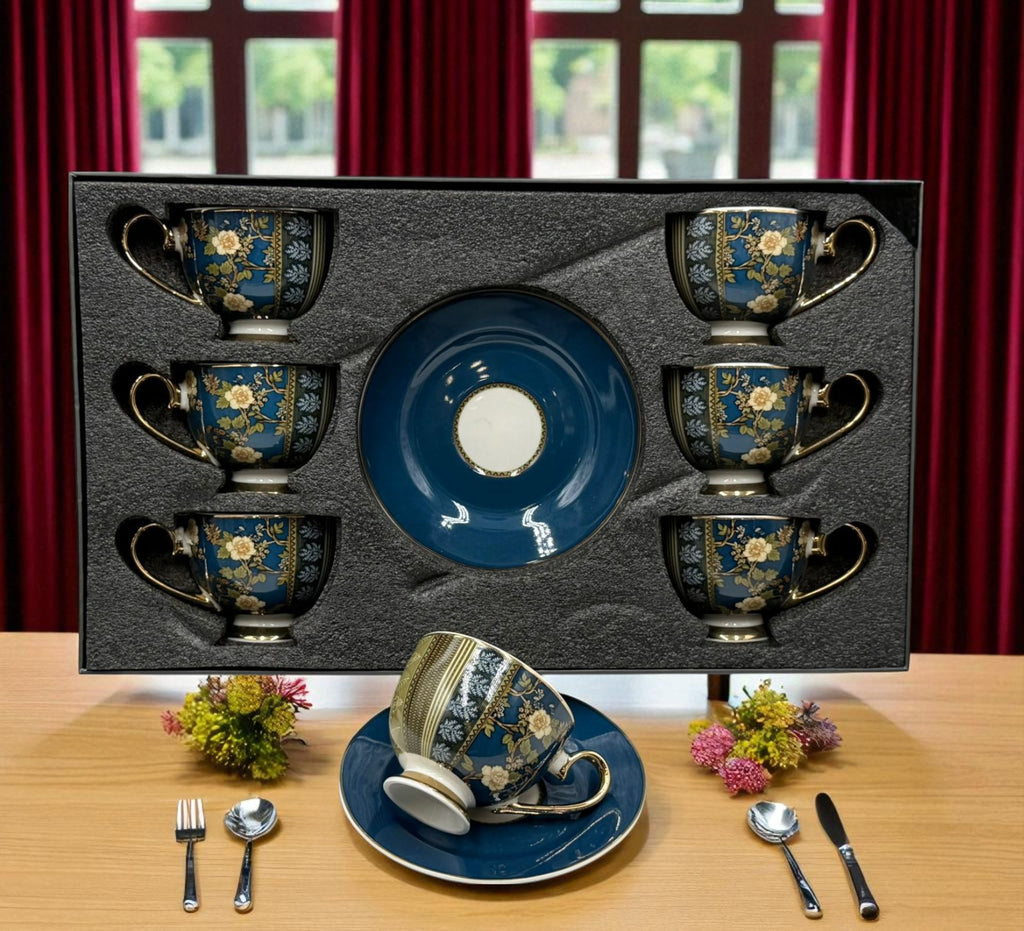 Savor & Serve – Luxury Cups & Saucers 12 (Pcs)