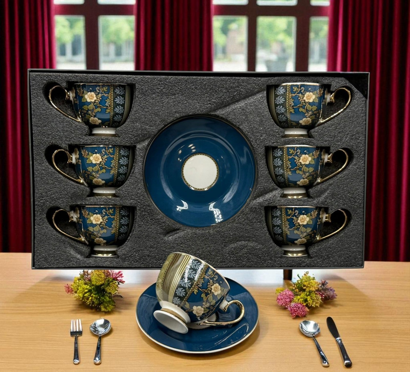 Savor & Serve – Luxury Cups & Saucers 12 (Pcs)