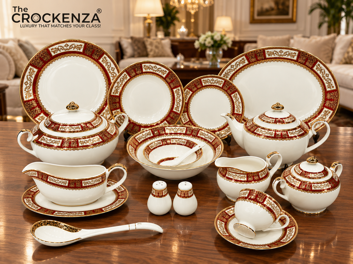 Yamasen Japan-Inspired Gold-plated Royal Dining Set | Available in 75 & 103 Pieces Serving