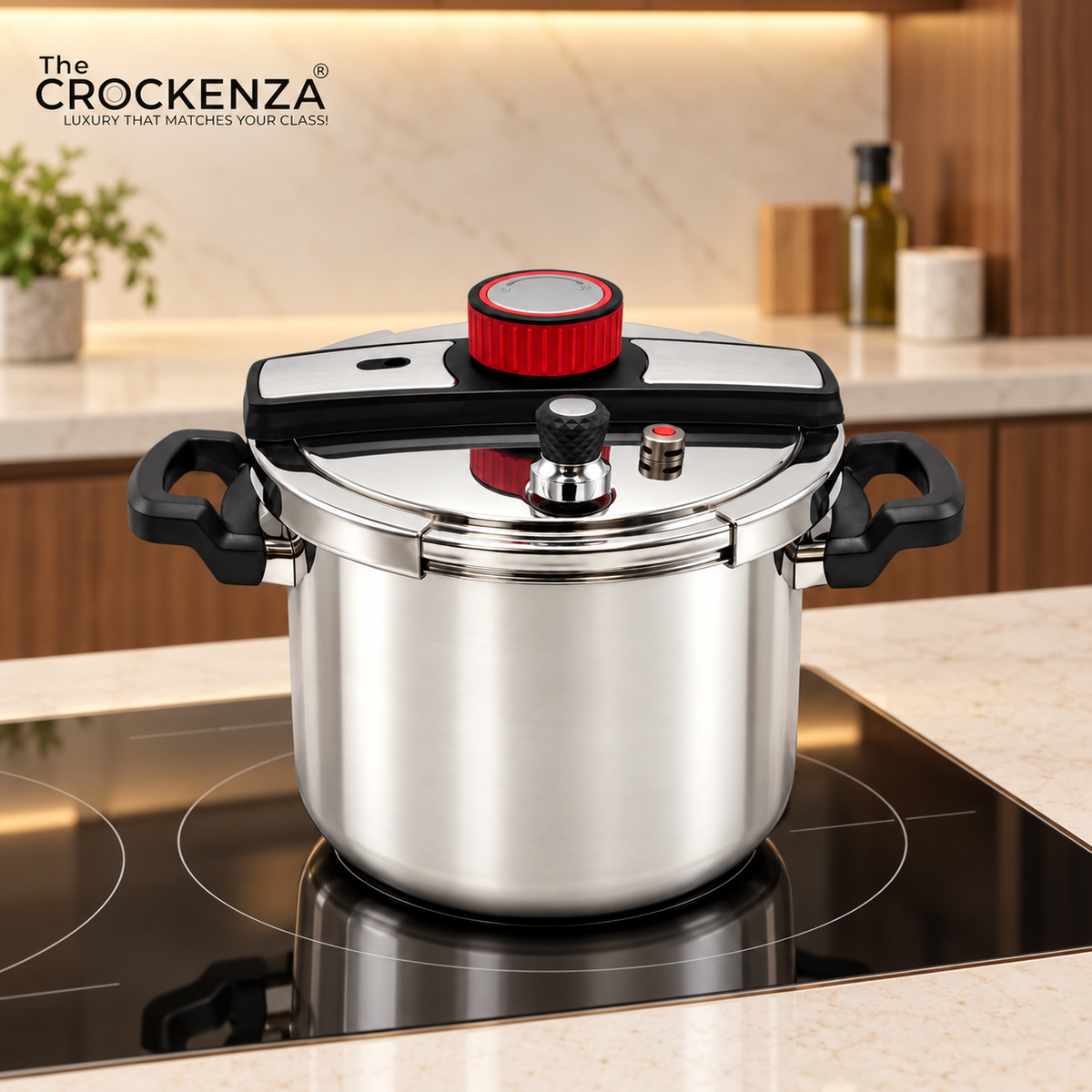 Imported Tornado 2-in-1 Pressure Cooker with Tempered Glass Lid & Steamer