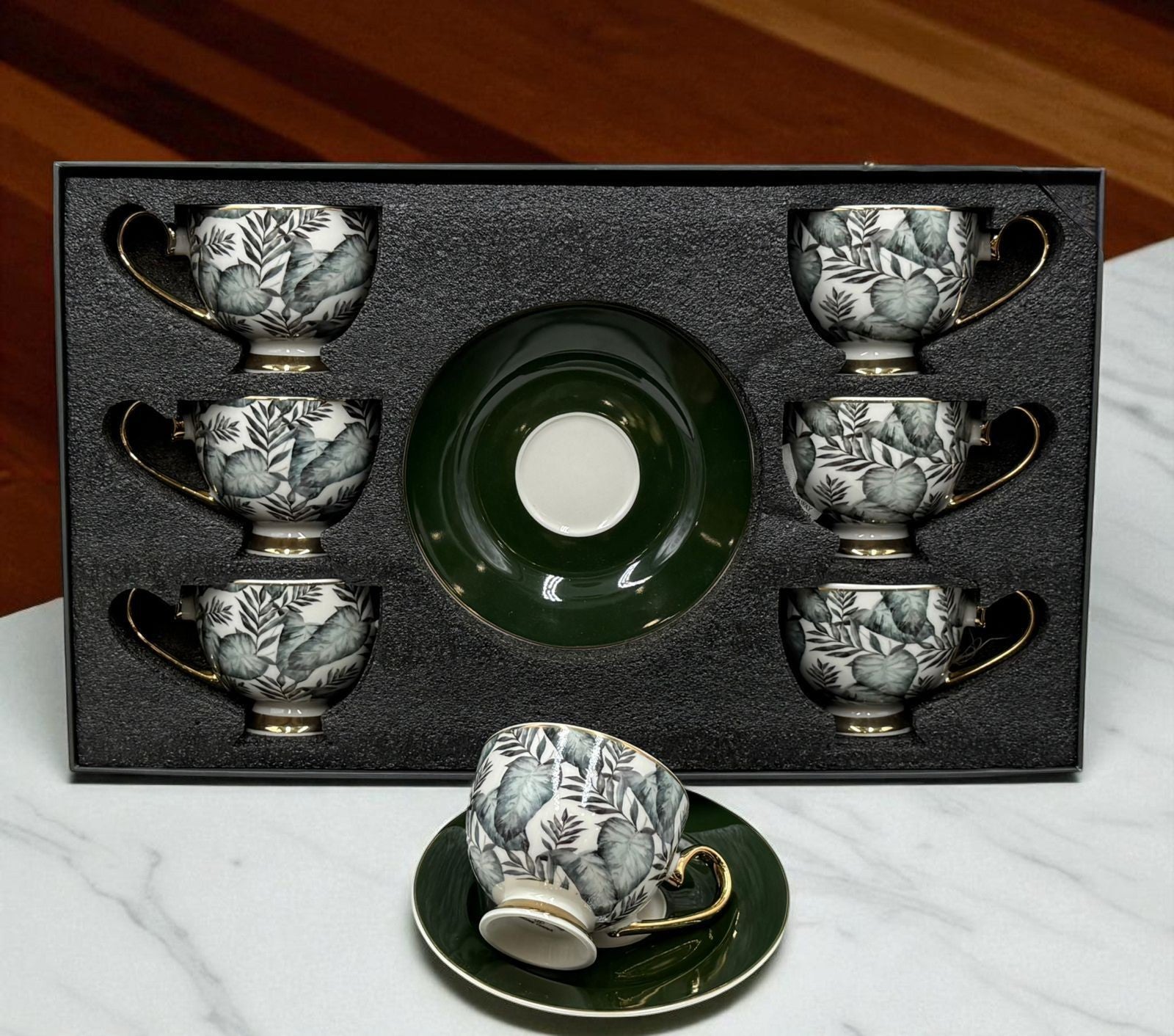 Savor & Serve – Luxury Cups & Saucers 12 (Pcs)
